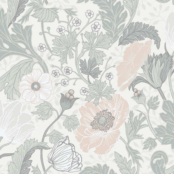 Galerie Wallpaper Product code: 33000 - Apelviken 2 Wallpaper Collection - White Lightgreen Colours -  