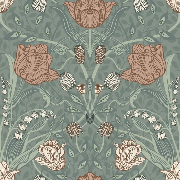 Galerie Wallpaper Product code: 33010 - Apelviken 2 Wallpaper Collection - Green Orange Colours -  