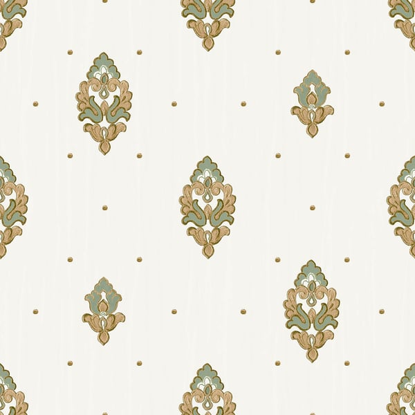Galerie Wallpaper Product code: 42515 - Opulence Wallpaper Collection - Green Gold Cream Colours -  