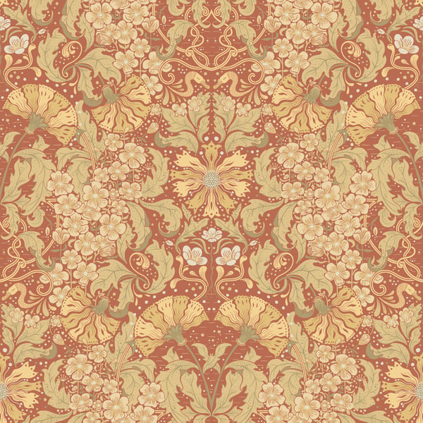 Galerie Wallpaper Product code: 83114 - Hjarterum Wallpaper Collection - Orange Colours -  