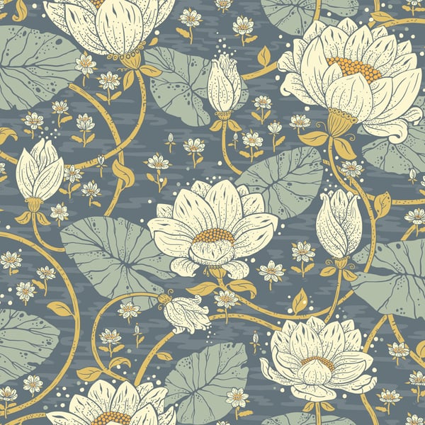 Galerie Wallpaper Product code: 83122 - Hjarterum Wallpaper Collection - Blue Colours -  