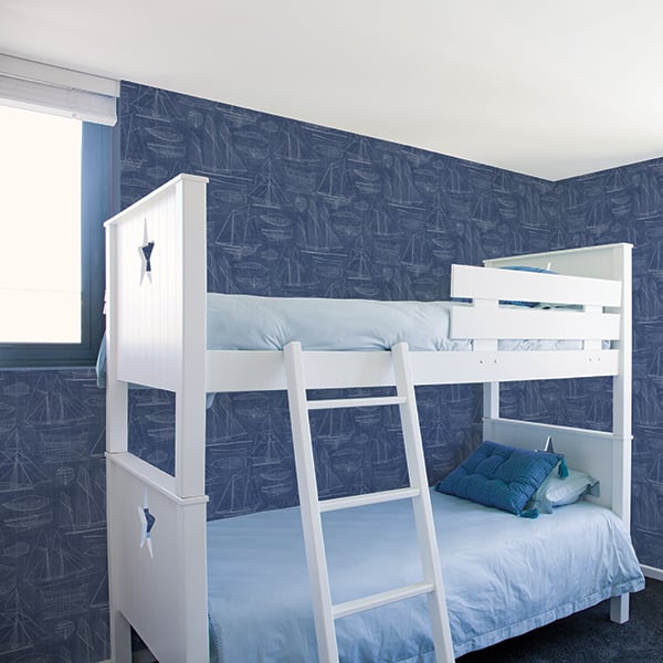 Galerie Wallpaper Product code: G23325R - Deauville 2 Wallpaper Collection - Marine Blue White Colours -  