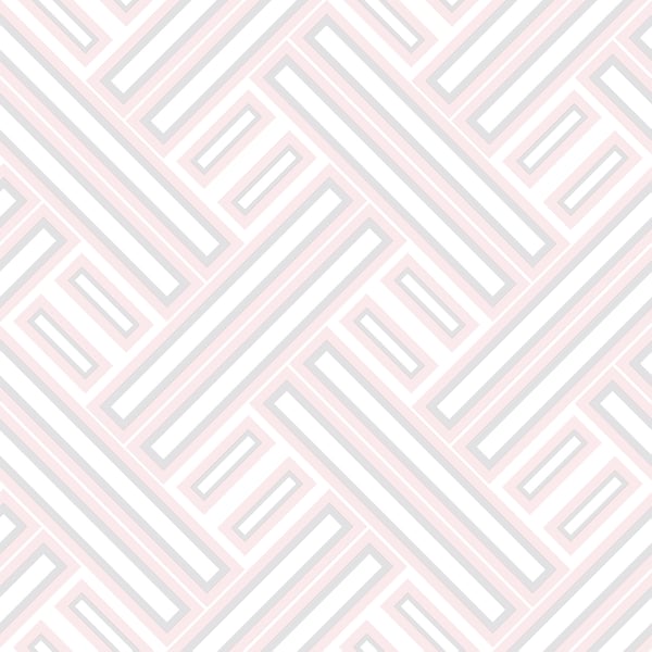 Galerie Wallpaper Product code: GX37601 - Geometrix Wallpaper Collection - Pink Silver Colours -  
