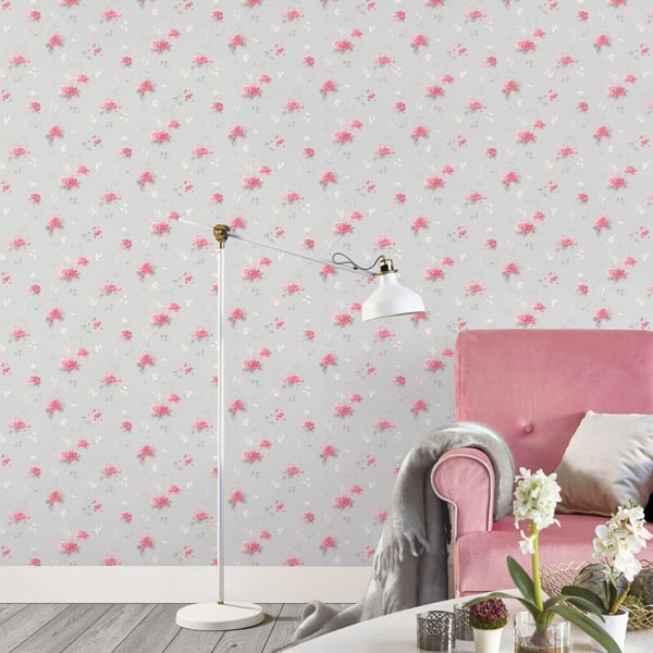 Galerie Wallpaper Product code: PF38107_2 - Pretty Prints Wallpaper Collection - Pink, Grey, Beige Colours -  