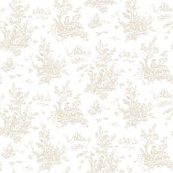 Galerie Wallcoverings Product Code AB27655 - Abby Rose 3 Wallpaper Collection - Beige Colours - Toile Design