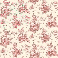 Galerie Wallcoverings Product Code AB27657 - Abby Rose 3 Wallpaper Collection - Red Ochre Colours - Toile Design