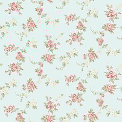 Galerie Wallcoverings Product Code AB27659 - Abby Rose 3 Wallpaper Collection - Turquoise Red Green Colours - Chic Rose Design