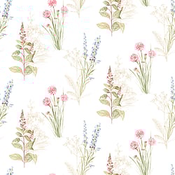 Galerie Wallcoverings Product Code AB42445 - Abby Rose 3 Wallpaper Collection - Cream Blue Pink Colours - Flora Design