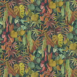 Galerie Wallcoverings Product Code DW2012 - Designer Walls Wallpaper Collection - Heron Green Colours - Abstract Leaves Design