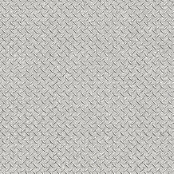 Galerie Wallcoverings Product Code: G45175 - Steampunk Wallpaper Collection Galerie Wallcoverings Product Code G45175 - Steampunk Wallpaper Collection - Silver Grey Colours - Diamond Plate Design