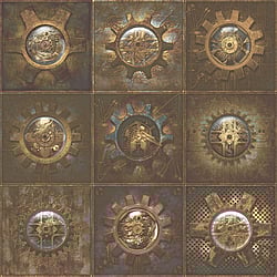Galerie Wallcoverings Product Code: G56227 - Steampunk Wallpaper Collection Galerie Wallcoverings Product Code G56227 - Steampunk Wallpaper Collection - Bronze Brown Colours - Industrial Tiles Design