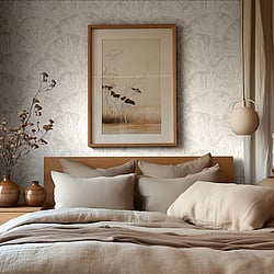 Galerie Wallcoverings Product Code HZ62039 - Horizon Wallpaper Collection - Cream Metallic White Colours - Wide Fan Design