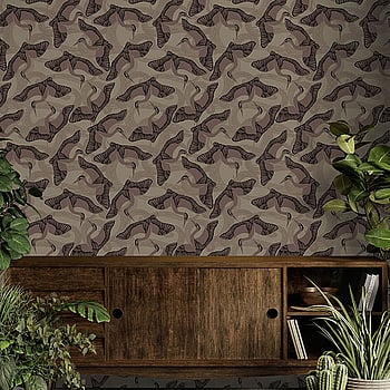 Galerie Wallcoverings Product Code 12620 - Ted Baker Fantasia Wallpaper Collection - Brown Black Beige Colours -  