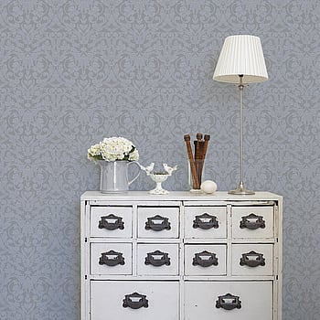 Galerie Wallcoverings Product Code 14007 - Ekbacka Wallpaper Collection - Blue Grey Colours -  