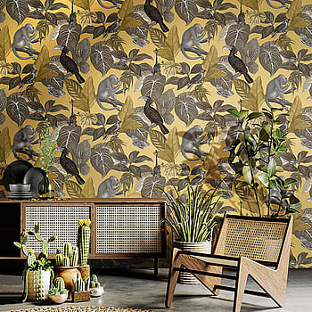 Galerie Wallcoverings Product Code 18502 - Into The Wild Wallpaper Collection - Yellow Colours -  