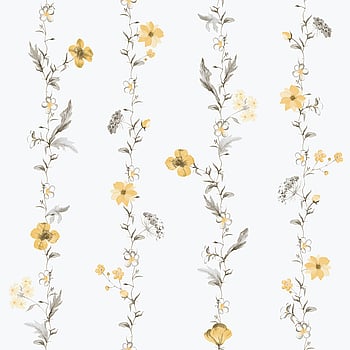 Galerie Wallcoverings Product Code 1902-2 - Spring Blossom Wallpaper Collection - Yellow Grey White Colours -  
