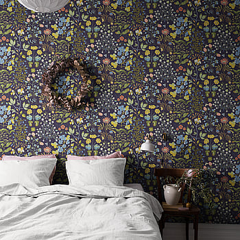 Galerie Wallcoverings Product Code 22002 - Fagring Wallpaper Collection - Dark blue/green Colours -  