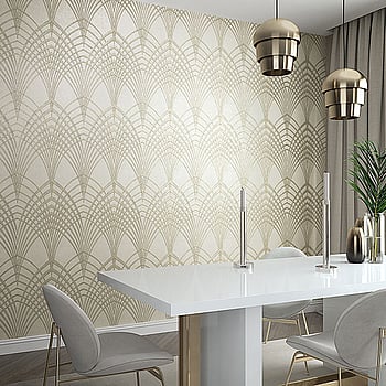 Galerie Wallcoverings Product Code 32255 - Avalon Wallpaper Collection - Muted Gold Colours -  
