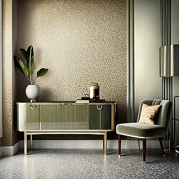 Galerie Wallcoverings Product Code 35816 - Fashion Icon Wallpaper Collection - Gold Silver Colours -  