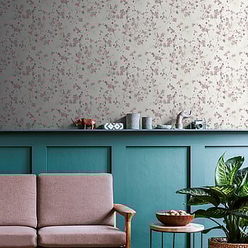 Galerie Wallcoverings Product Code BW51035 - Blooming Wild Wallpaper Collection - White Pink Grey Colours -  