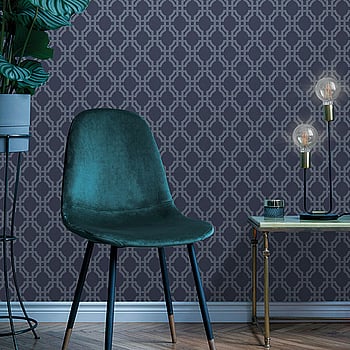 Galerie Wallcoverings Product Code DA23265 - Luxe Wallpaper Collection - Blue Colours -  