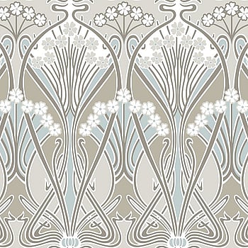Galerie Wallcoverings Product Code ET12424 - Arts and Crafts Wallpaper Collection - Taupe Beige Blue Colours -  