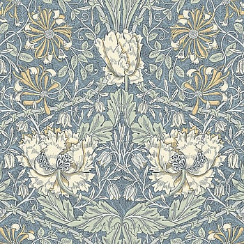 Galerie Wallcoverings Product Code ET12602 - Arts and Crafts Wallpaper Collection - Blue Sage Cream Colours -  