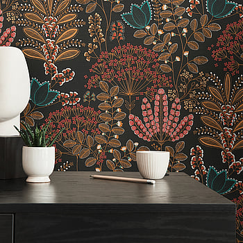 Galerie Wallcoverings Product Code FL61129 - Flourish Wallpaper Collection - Blue/Orange Colours -  