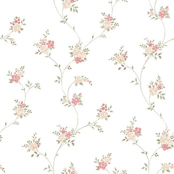 Galerie Wallcoverings Product Code G23247 - Floral Themes Wallpaper Collection - Red Pink Beige Green Colours -  