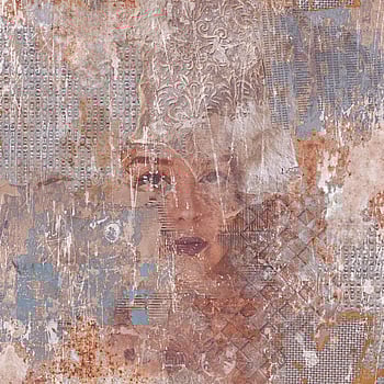 Galerie Wallcoverings Product Code G45380 - Grunge Wallpaper Collection - Purple Copper Grey Colours -  