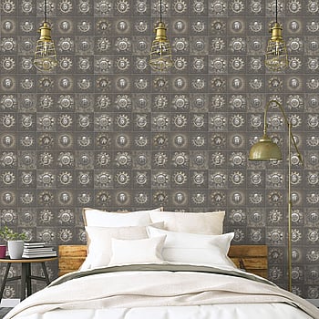 Galerie Wallcoverings Product Code G56229 - Steampunk Wallpaper Collection - Bronze Brown Colours -  