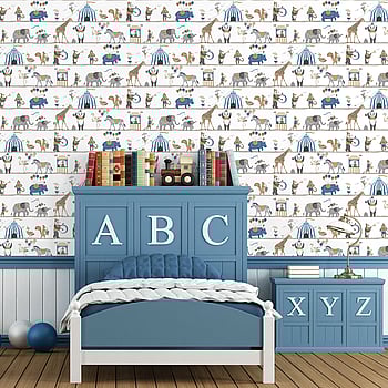Galerie Wallcoverings Product Code G56546 - Just 4 Kids 2 Wallpaper Collection - Blue Grey Black Beige Colours -  