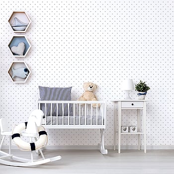 Galerie Wallcoverings Product Code G56548 - Just 4 Kids 2 Wallpaper Collection - Grey White Colours -  
