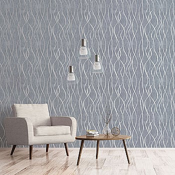 Galerie Wallcoverings Product Code G67720 - Special Fx Wallpaper Collection - Blue Silver Grey Colours -  