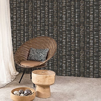 Galerie Wallcoverings Product Code G78281 - Bazaar Wallpaper Collection - Black Grey Tan Colours -  