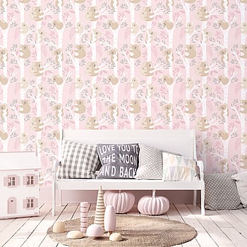 Galerie Wallcoverings Product Code G78387 - Tiny Tots 2 Wallpaper Collection - Pink Grey Glitter Colours -  