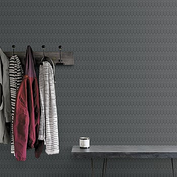 Galerie Wallcoverings Product Code GX37614 - Geometrix Wallpaper Collection - Black Silver Colours -  
