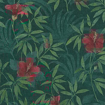 Galerie Wallcoverings Product Code HV41051 - Havana Wallpaper Collection - Green Red Colours -  