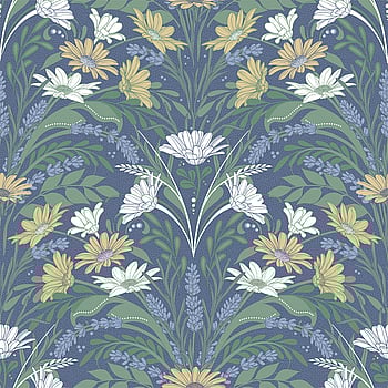 Galerie Wallcoverings Product Code S24116 - Sommarang 2 Wallpaper Collection - Blue, yellow Colours -  